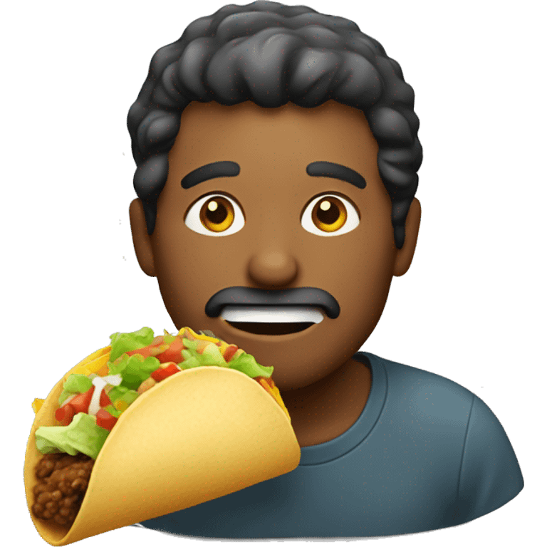 man eating taco emoji