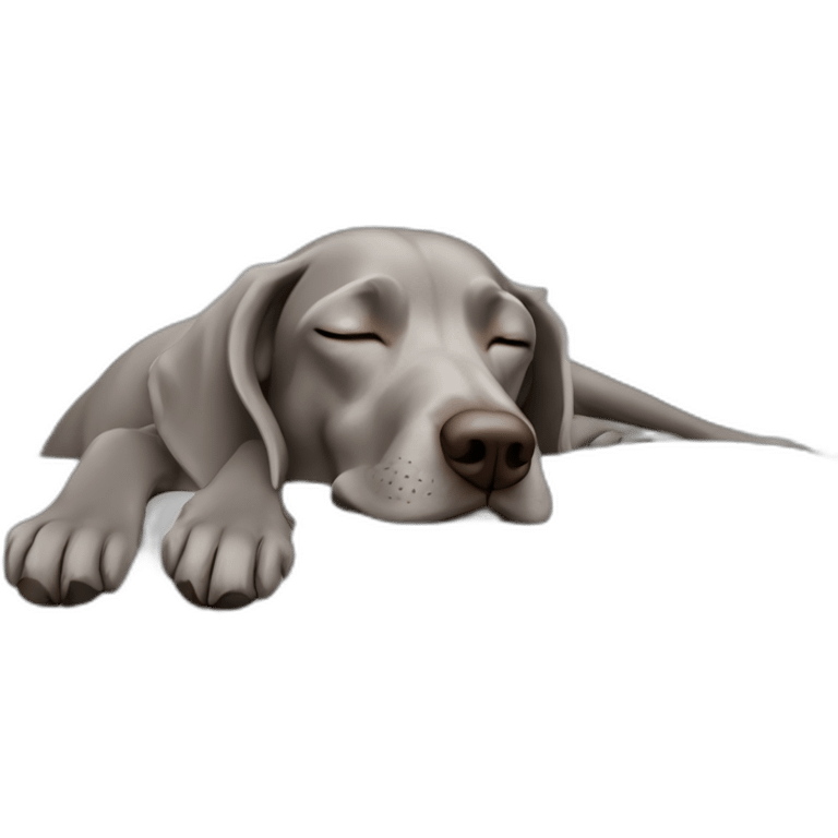 weimaraner sleeping emoji