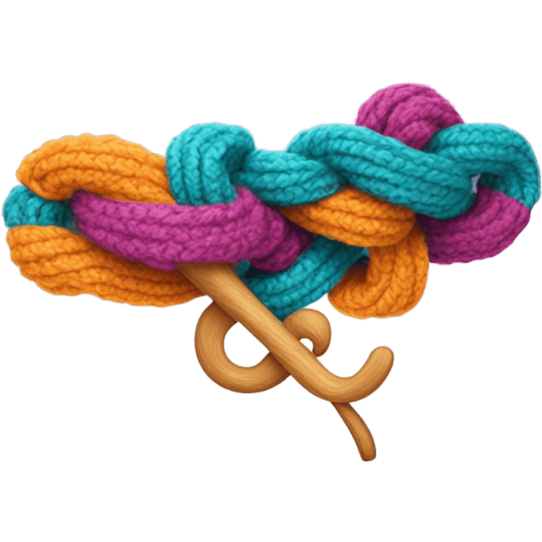 A logo for a crochet business called cozy loops emoji