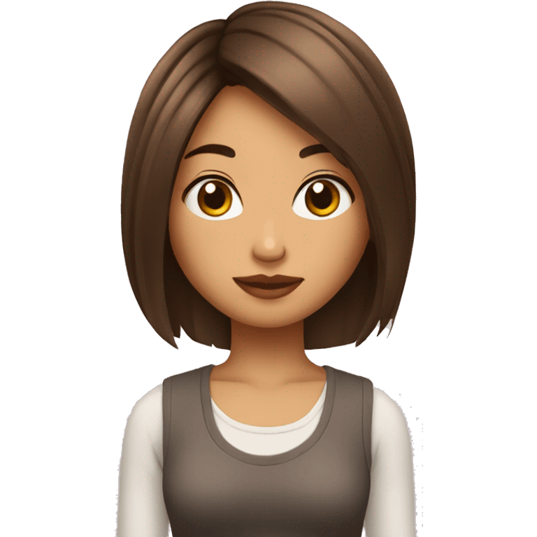 chica con cabello chino y cafe emoji