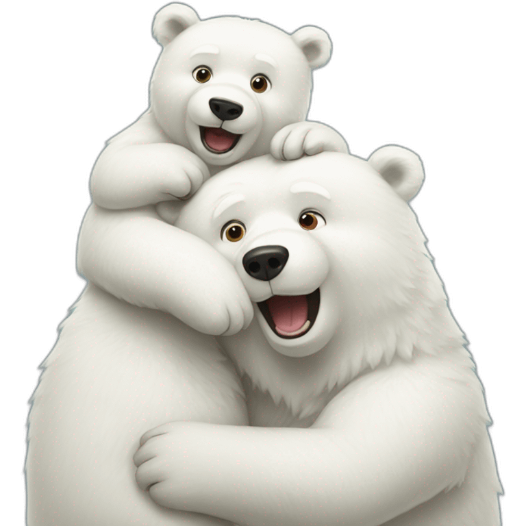 two white bears emoji