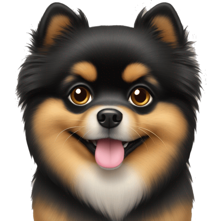 Black and tan pomeranian boo emoji