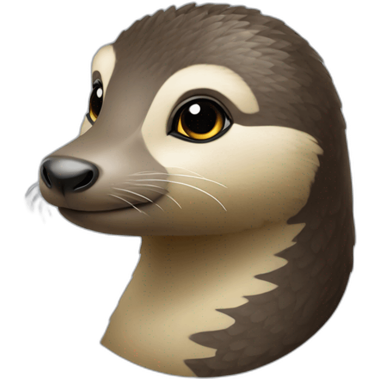 une loutre sur un dodo emoji