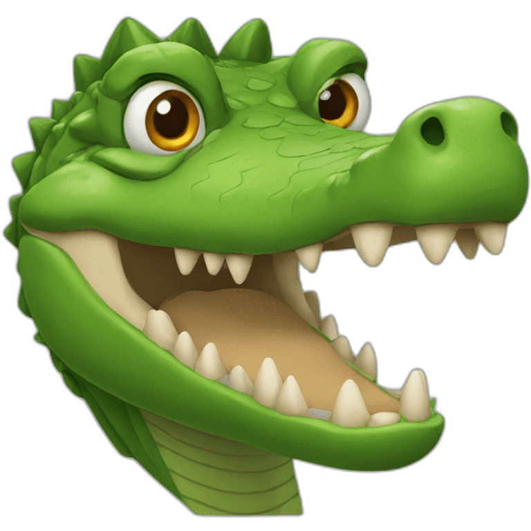 Crocodile portrait emoji