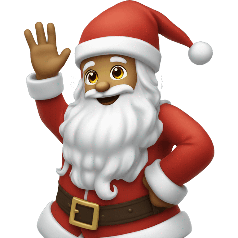  Santa Claus waves hello emoji