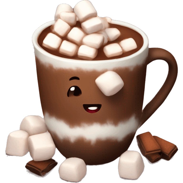 Hot cocoa and marshmallows  emoji