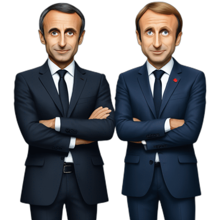 Eric zemmour en emmanuel macron emoji