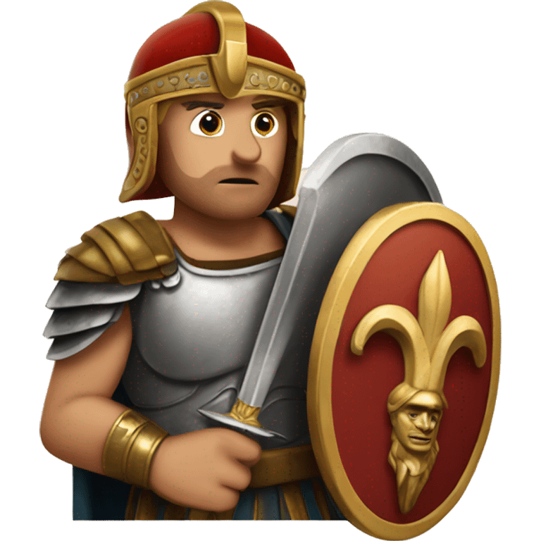 roman warrior showing his ring finger emoji