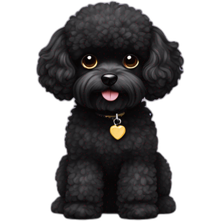 full black poodle maltese chihuahua small fluffy dog emoji