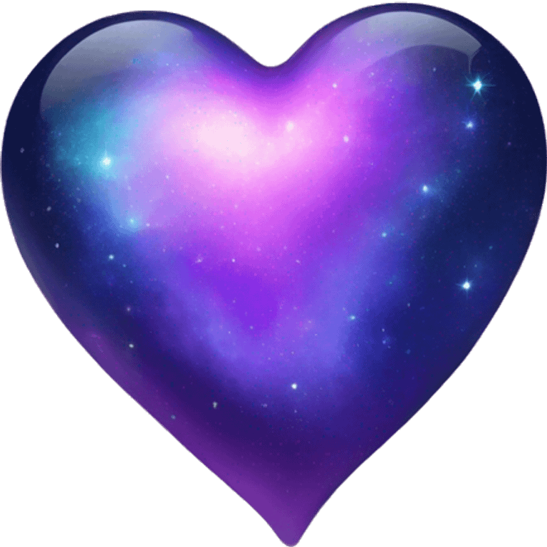 sparkly indigo-lilac-gradient iridescent nebula heart emoji