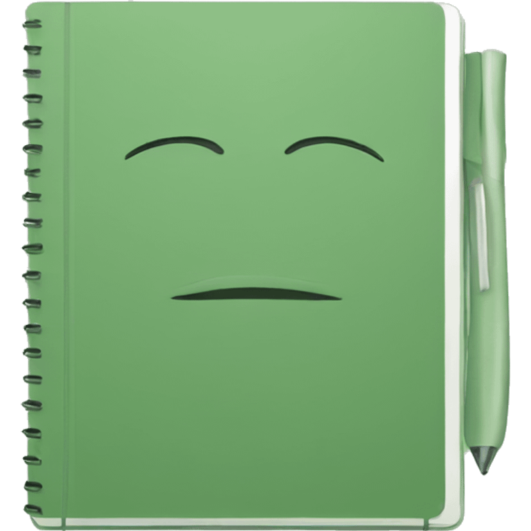 sage green notebook emoji