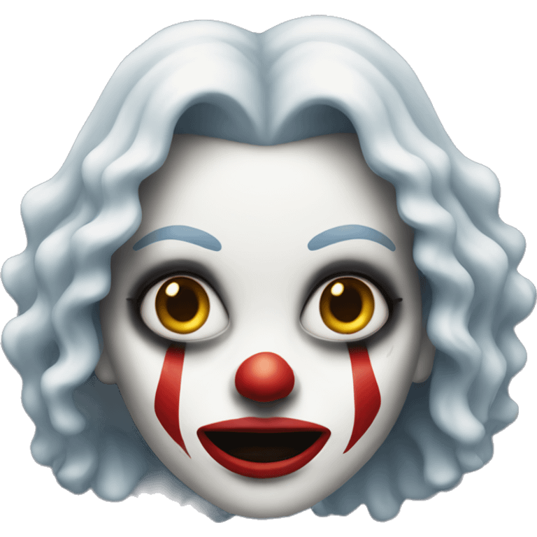 scary girl clown emoji