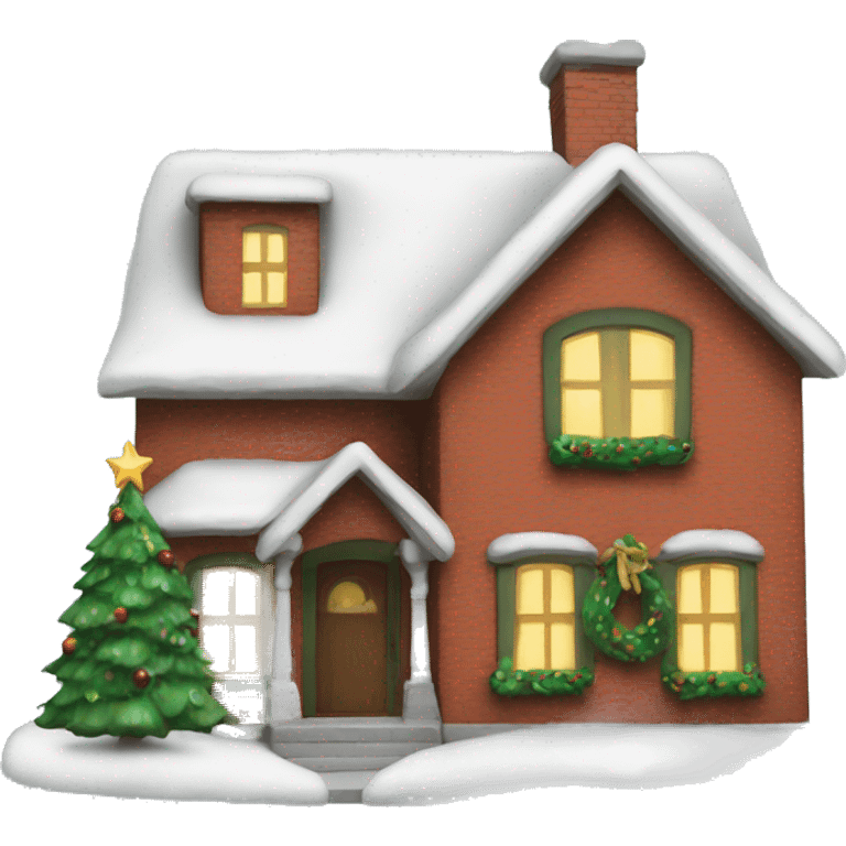 A christmas house  emoji