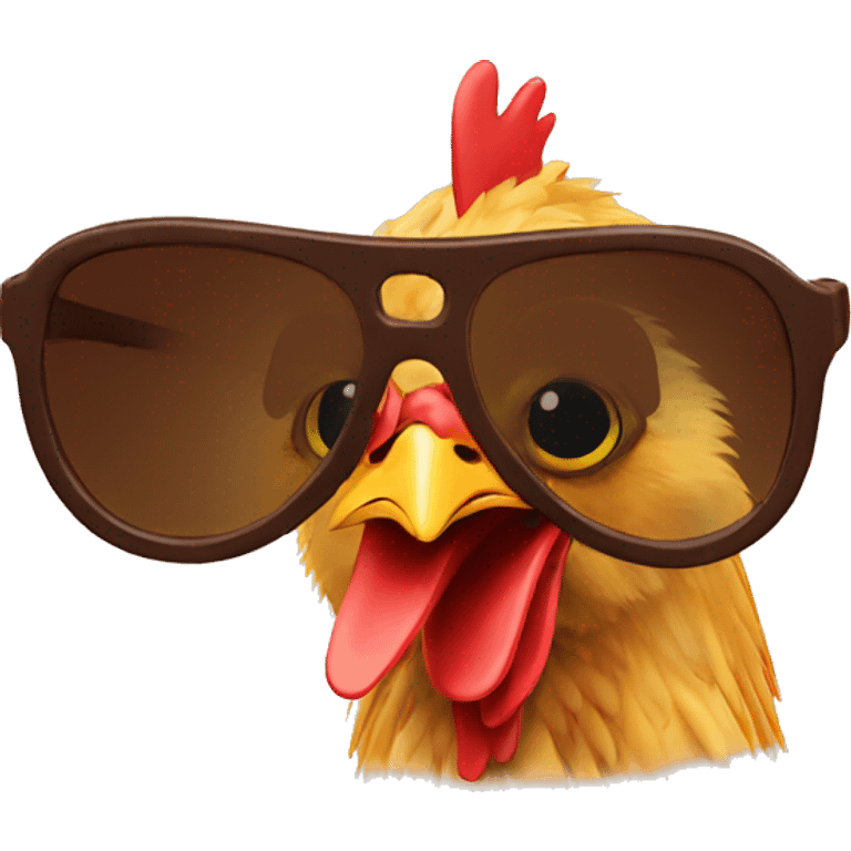 Chicken Witz sunglasses emoji