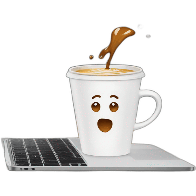 coffee spilled on macbook emoji