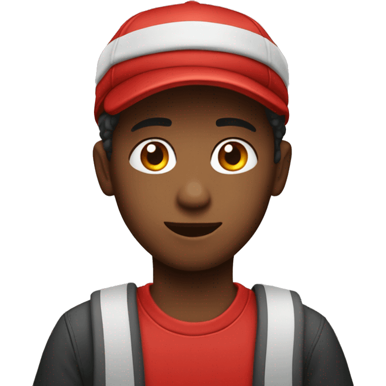 a young man with a red cap emoji