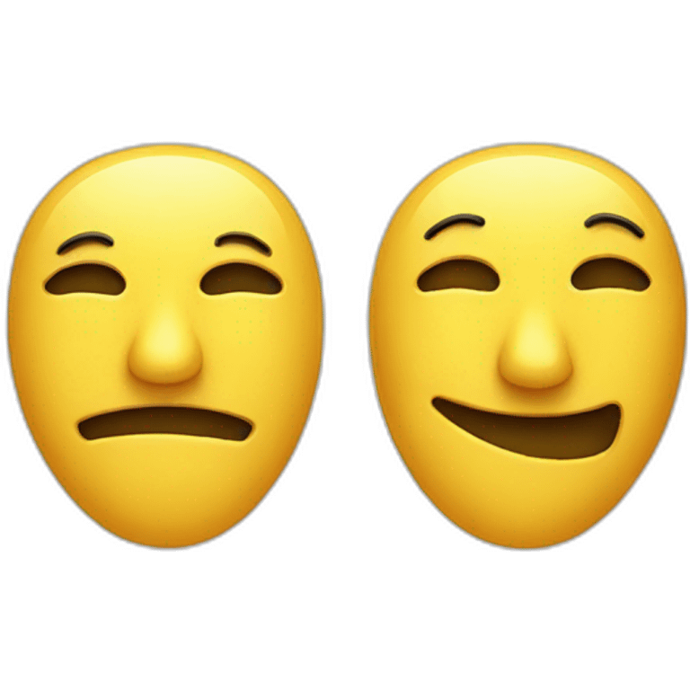 happy and sad masks emoji