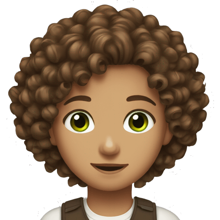 turkish 12 years old green eyes brown hair curly hair emoji