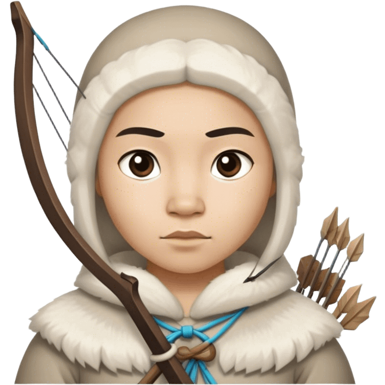 Inuit with bow emoji