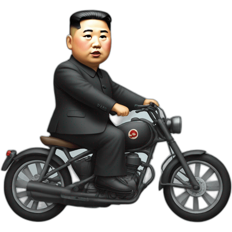 Kim Jung Un on a bike emoji