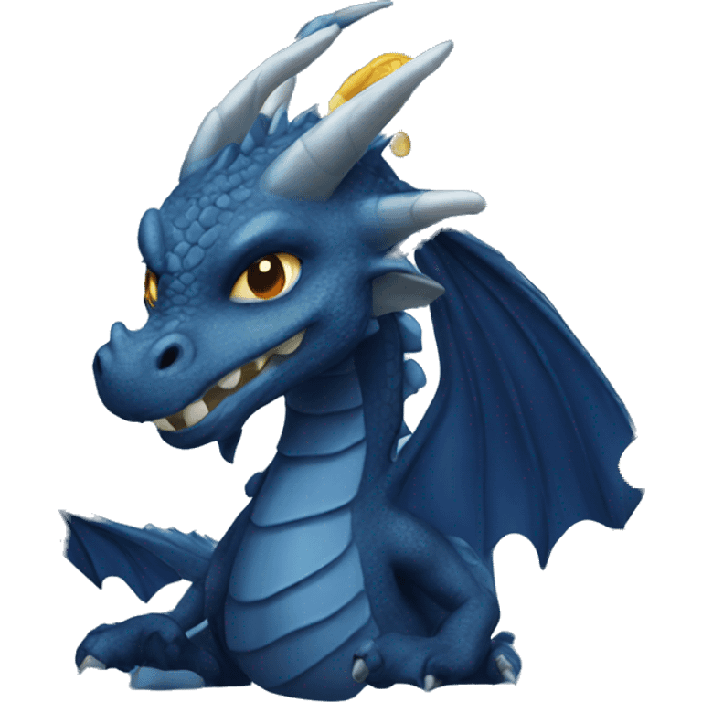 Navy blue dragon emoji