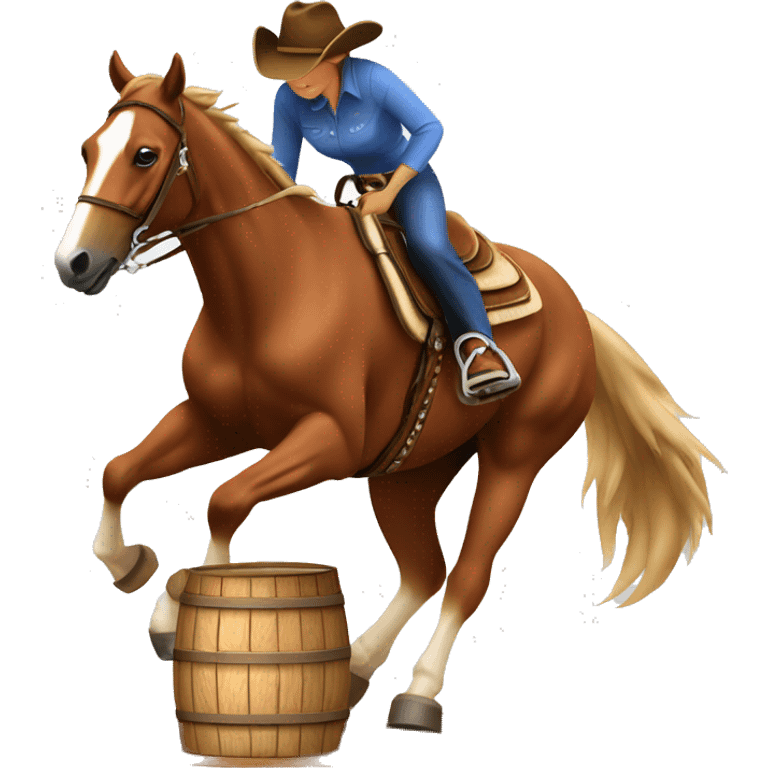 Barrel horse doing western barrel racing  emoji