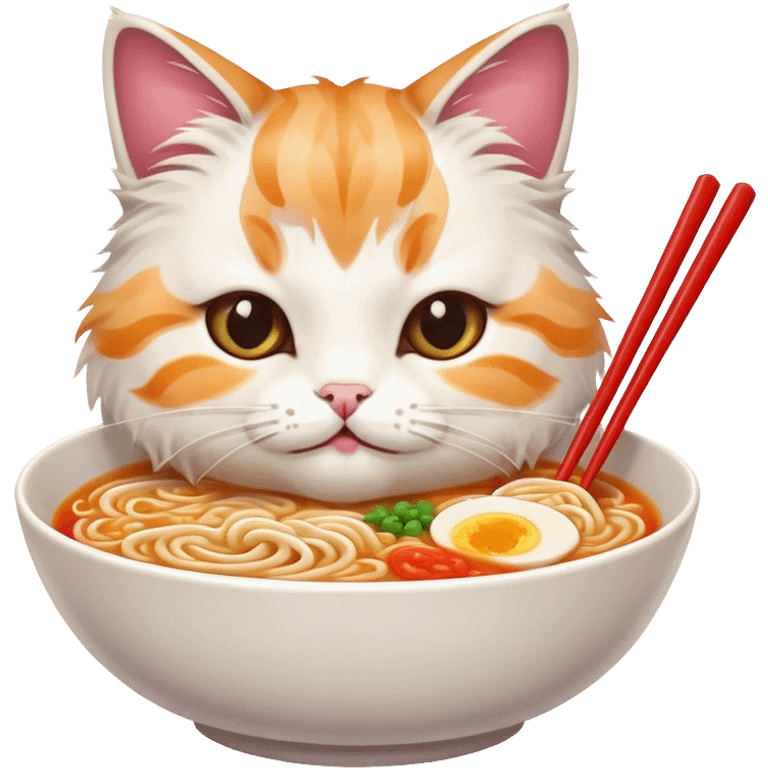 Cat ramen emoji