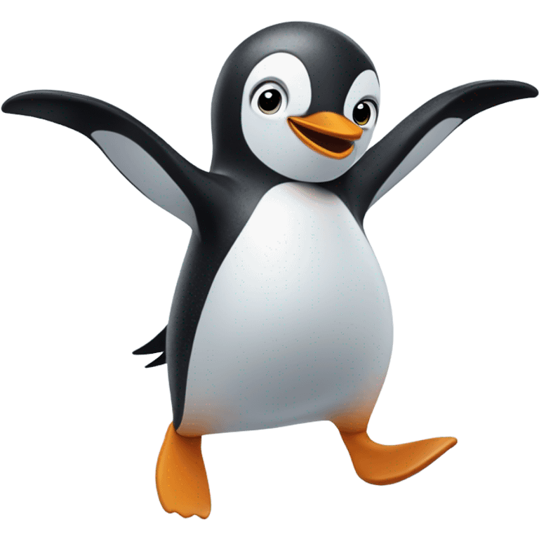 Penguin ice skating  emoji