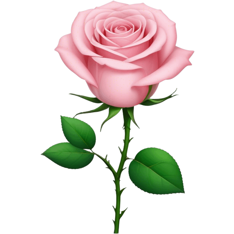 Light pink rose with stem  emoji