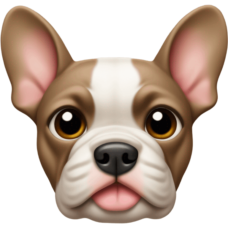 French bull dog coffee color emoji