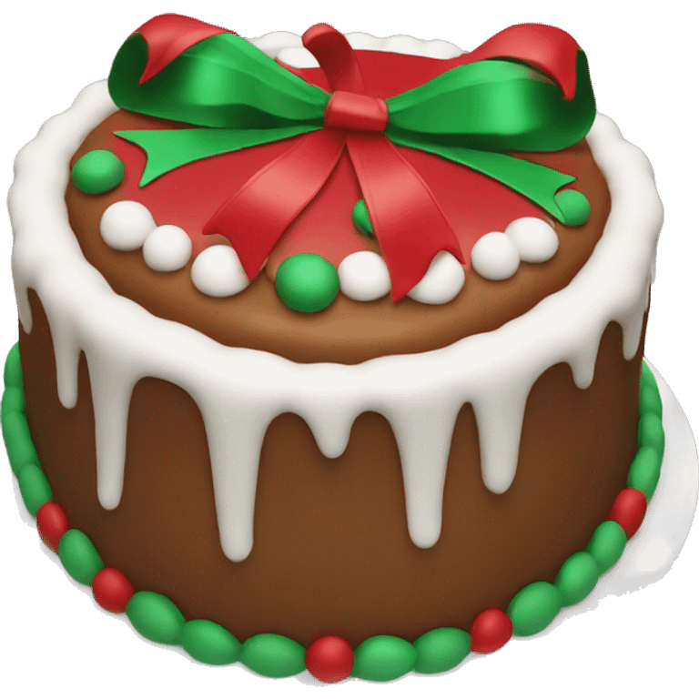 Christmas theme cake emoji