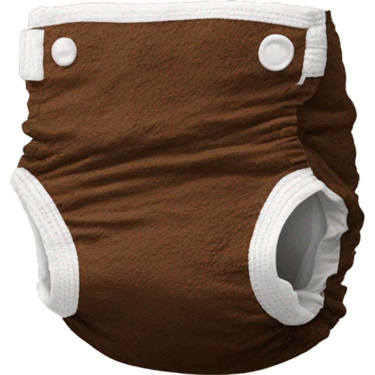 realistic diaper covered in soil emoji