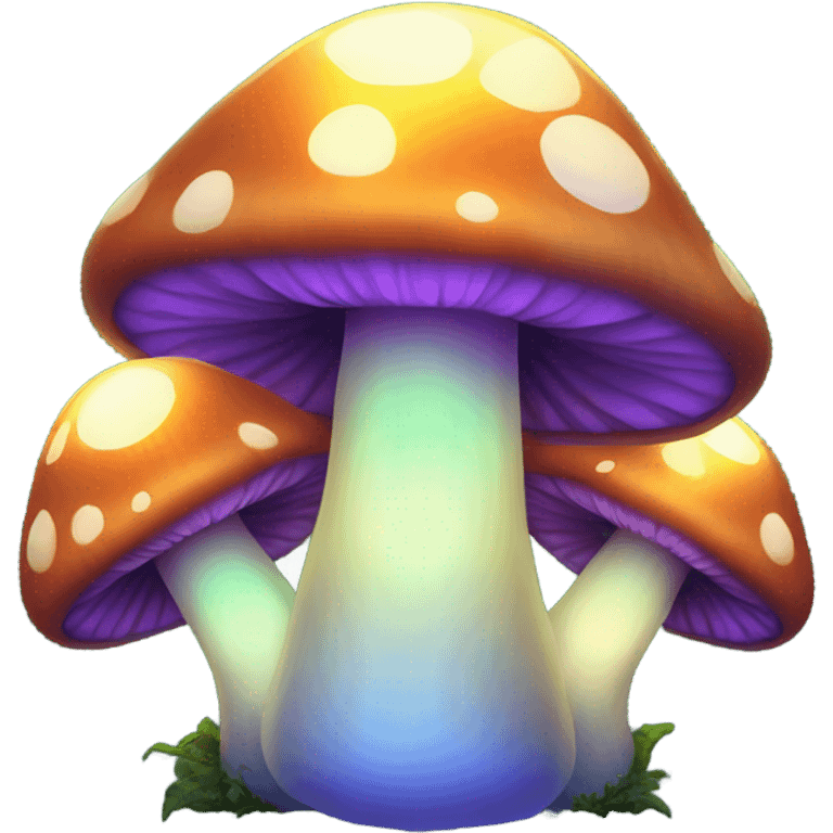 Multiple Magical mushrooms that glow  emoji