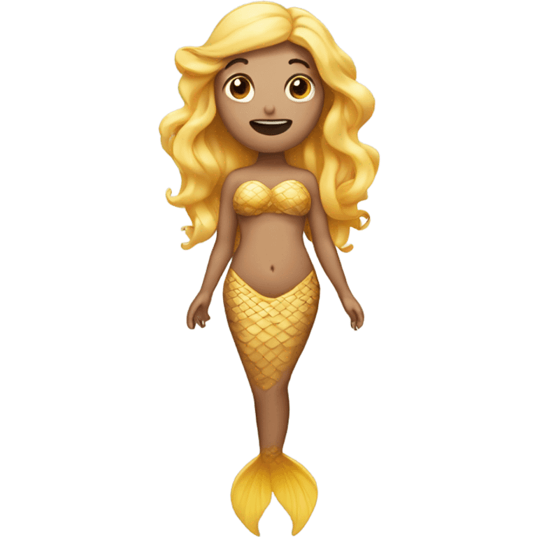 Una sirena con cabeza y torso de pez y piernas humanas emoji