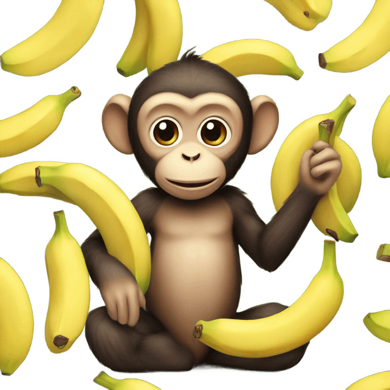 Monkey with banana emoji