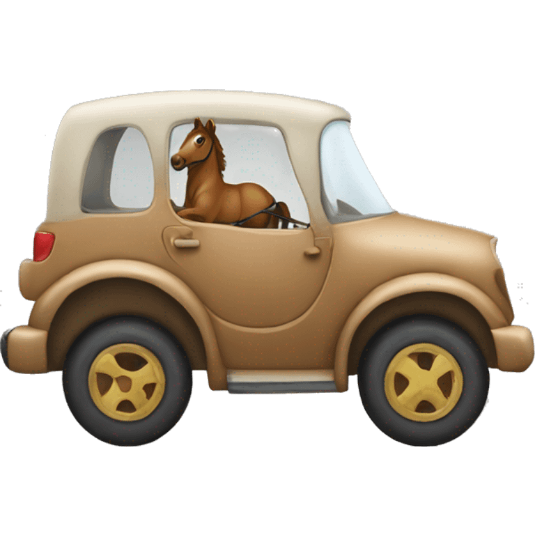 car on horse emoji