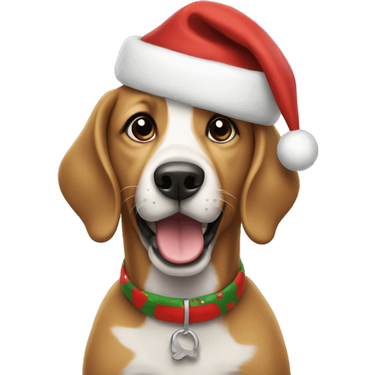 A DOG CELEBRATING CHRISTMAS emoji