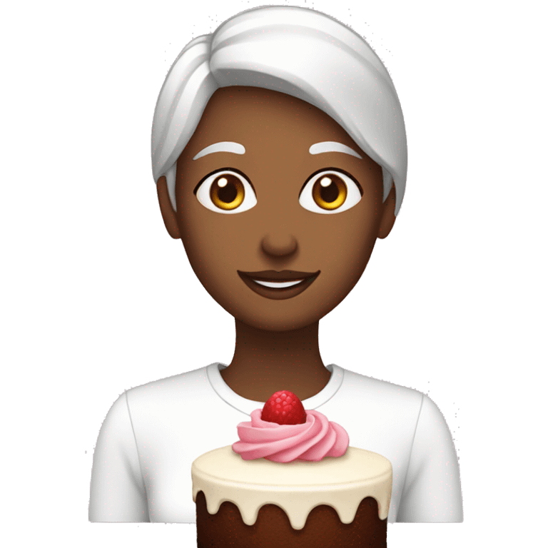 Women white with a cake  emoji