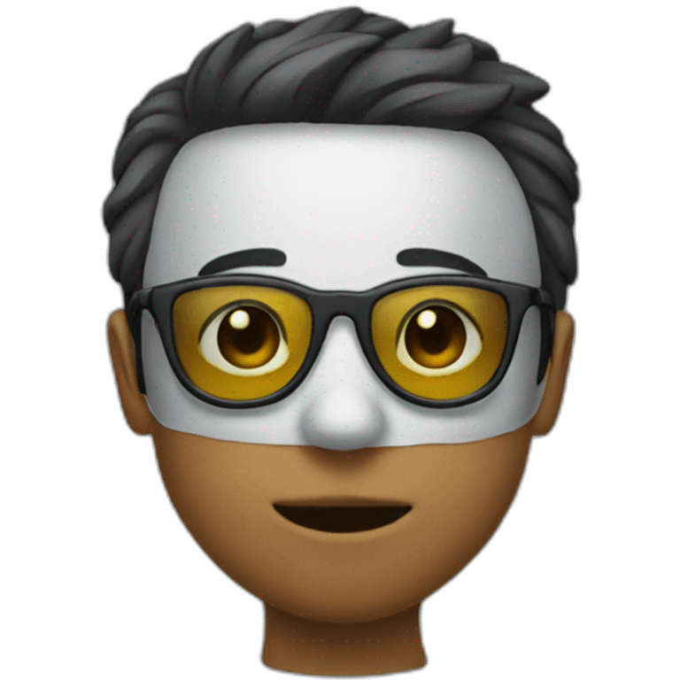 masked boy with glasse emoji