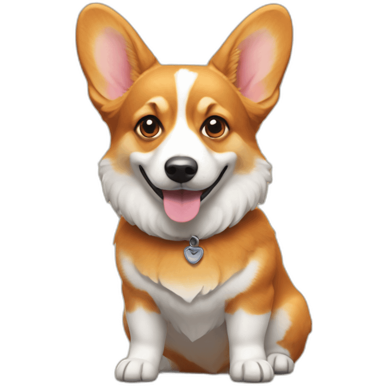 Full Orange head corgi East european village dog emoji