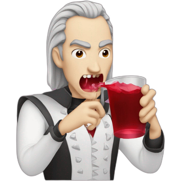 vampire drinking red liquid emoji