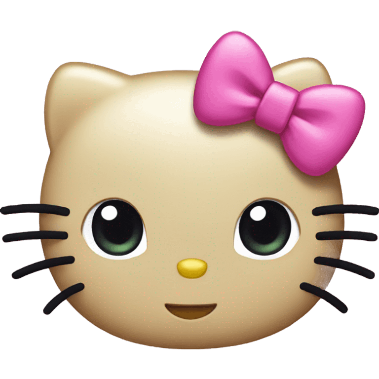 Hello kitty with a pink bow emoji