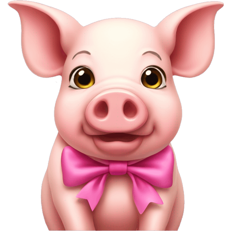 pig wearing a pink bow emoji