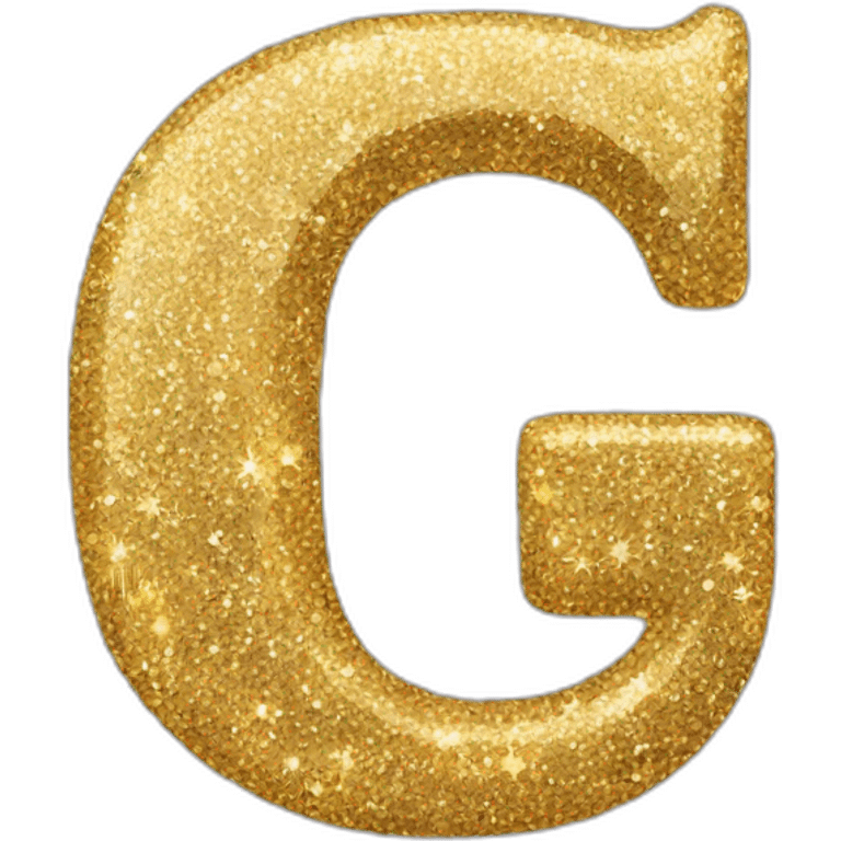 Glitter letter G emoji