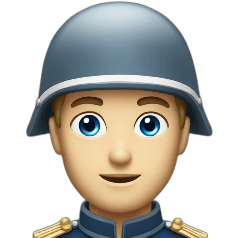 Blue eyed French soldier emoji