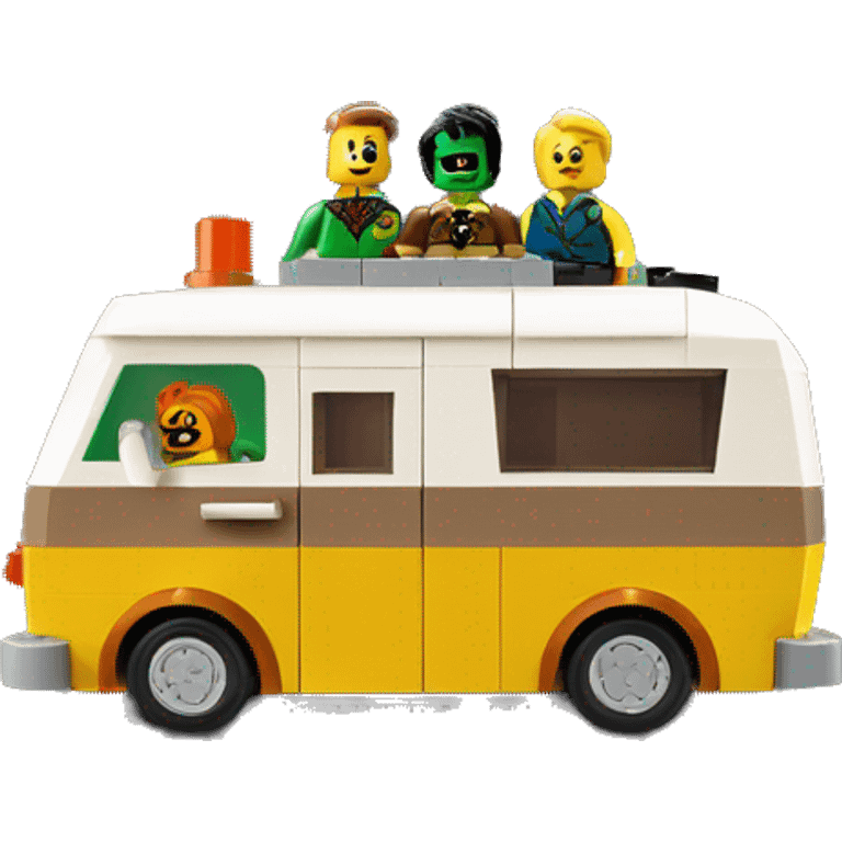 Lego Batman and Scooby 1965 caravan  emoji