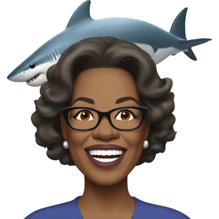 Oprah on a shark emoji