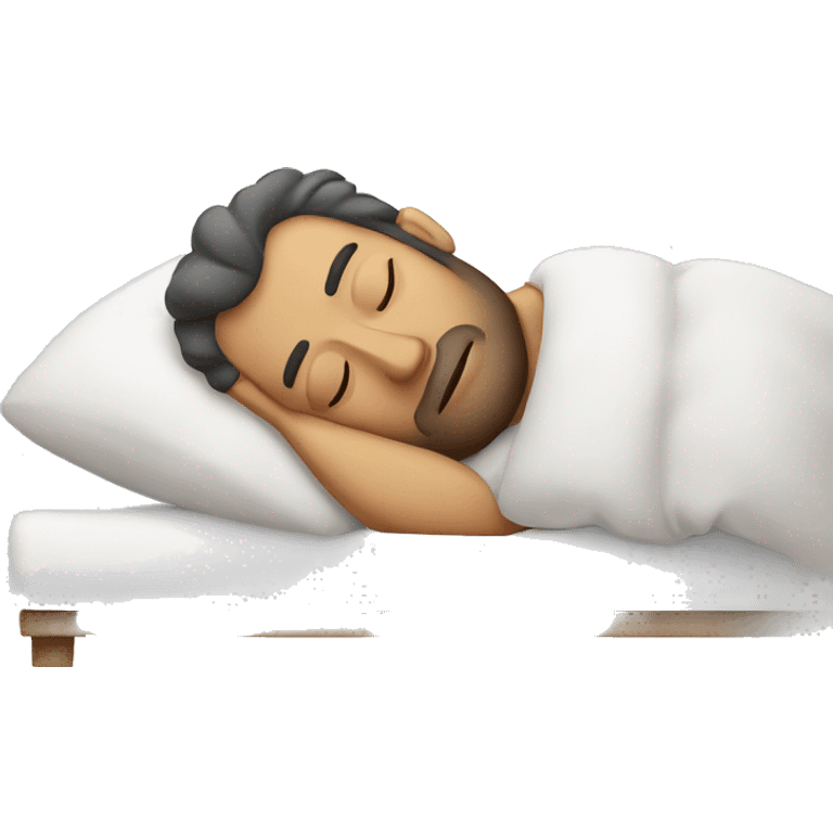 Italian man sleeping in bed emoji