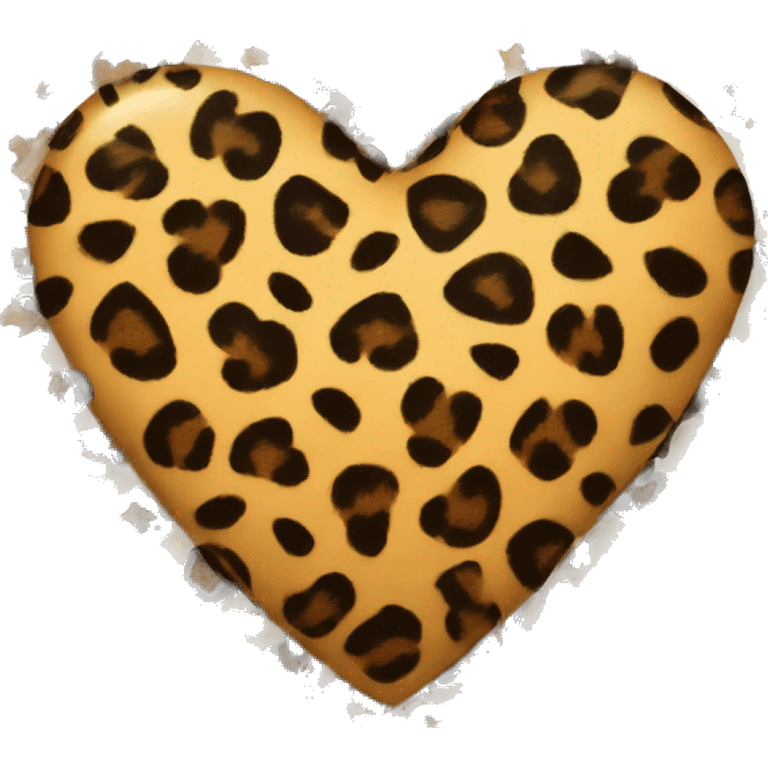 a heart with leopard print  emoji