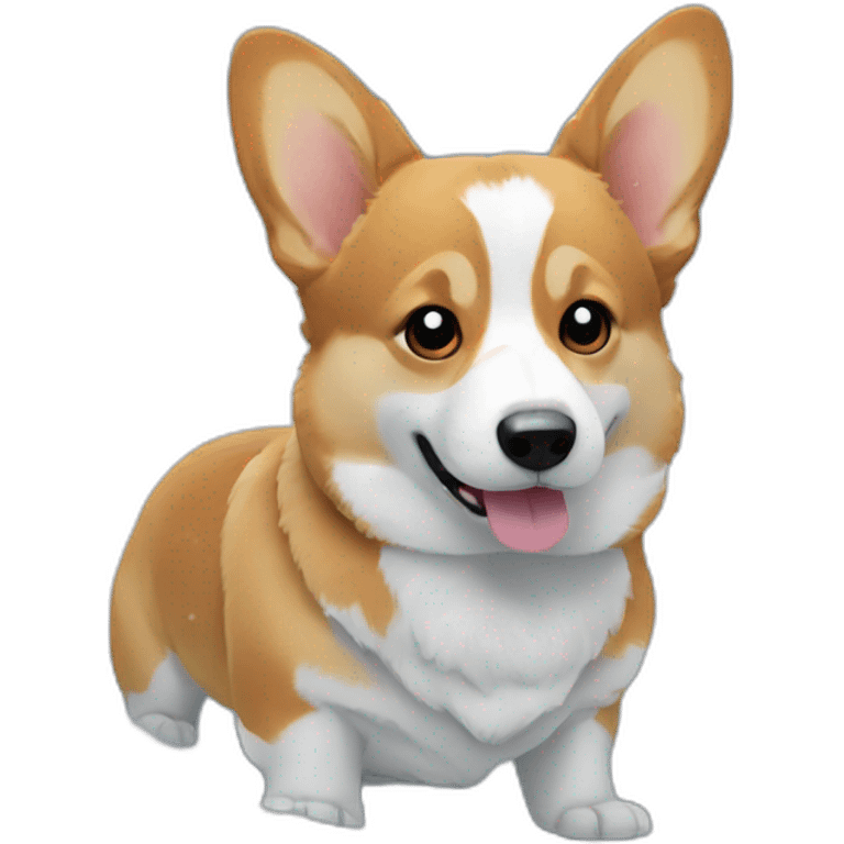 Corgi in snow emoji